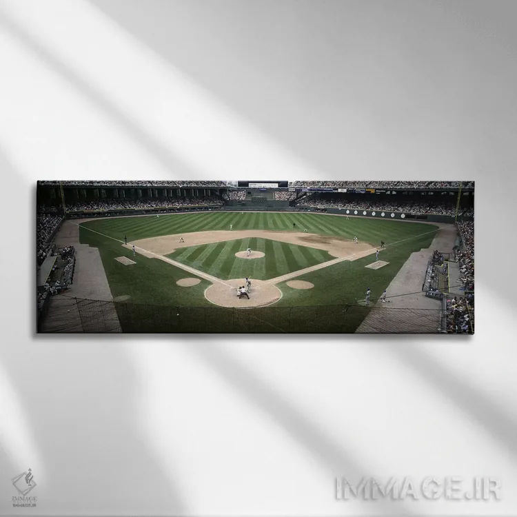 تابلو Chicago, Cook County, Illinois, USA,مسابقه بیسبال در حال برگزاری، زمین یواس سلولار، شیکاگو، شهرستان کوک، ایلینوی، آمریکا اثر پانورامیک ایمجز (استودیو عکاسی عریض) - نمای روبهرو روی دیوار