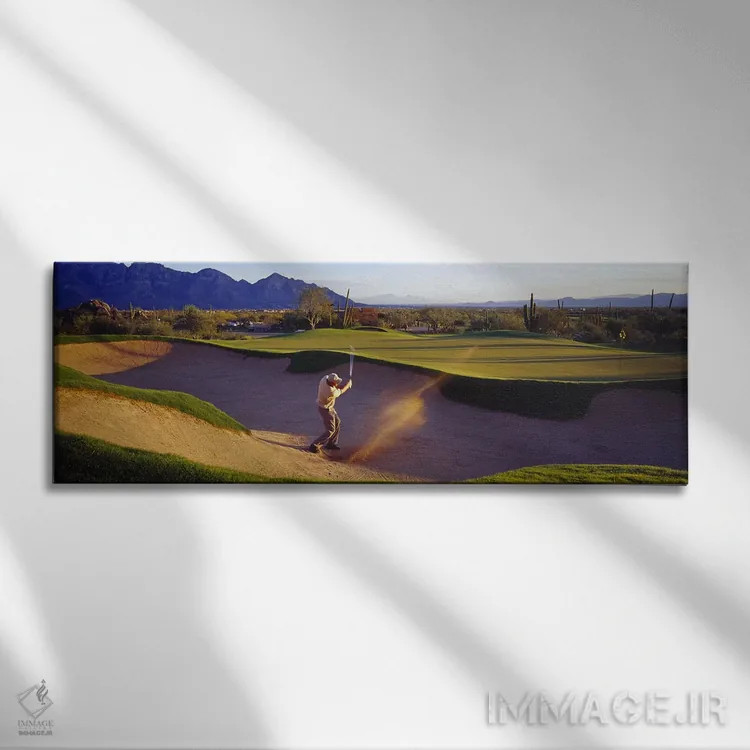 تابلو زمین گلف توسان آریزونا آمریکا اثر پانورامیک ایمجز (استودیو عکاسی عریض) - نمای روبهرو روی دیوار
