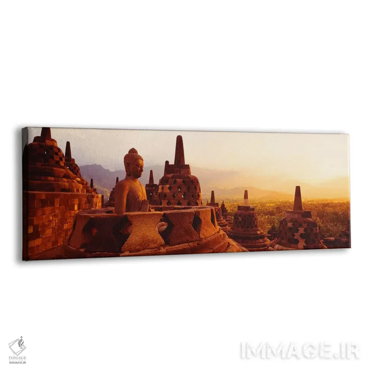 تابلو معبد بودایی بوروبودور، جاوه، اندونزی اثر پانورامیک ایمجز (استودیو عکاسی عریض) - نمای پرسپکتیو محصول