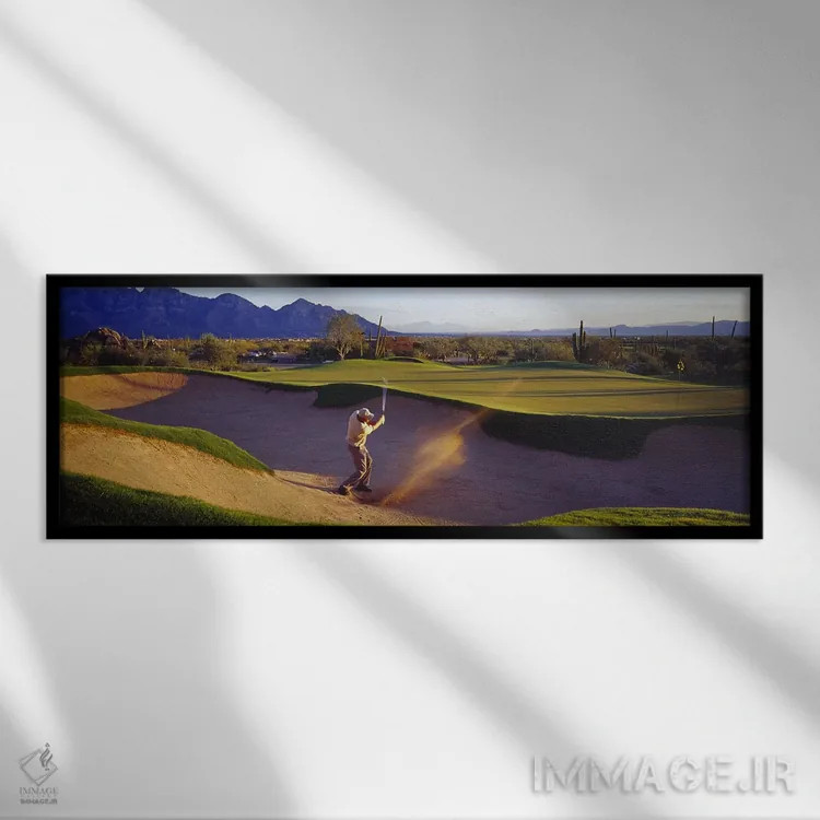 تابلو زمین گلف توسان آریزونا آمریکا اثر پانورامیک ایمجز (استودیو عکاسی عریض) - نمای قابدار مشکی