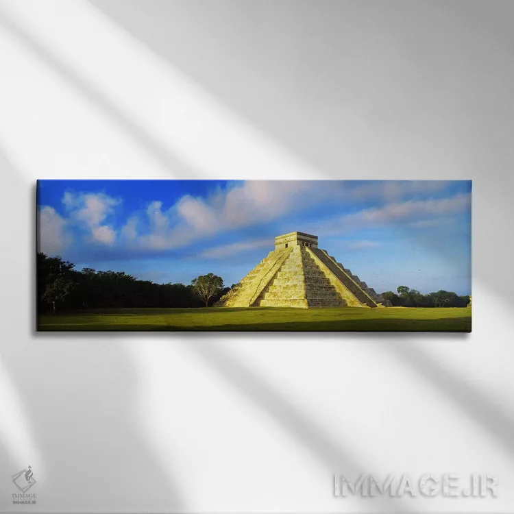 تابلو Kukulkan Pyramid, Chichen Itza, Yucatan, Mexico,هرم کوکولکان در چیچن ایتزا، یوکاتان، مکزیک اثر پانورامیک ایمجز (استودیو عکاسی عریض) - نمای روبهرو روی دیوار
