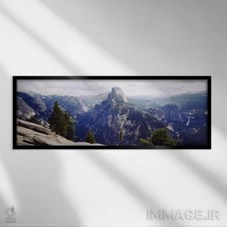 تابلو کوه هافدوم، سیراهای مرتفع، پارک ملی یوسیمیتی کالیفرنیا اثر پانورامیک ایمجز (استودیو عکاسی عریض) - نمای قابدار مشکی