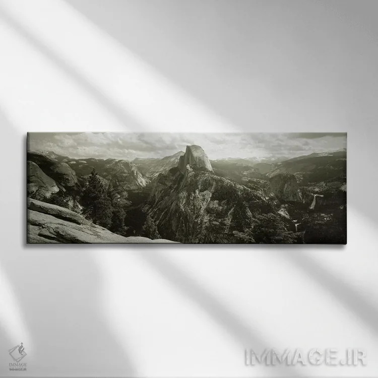 تابلو Yosemite National Park, California, USA,کوه هافدوم در حالت سیاه و سفید، پارک ملی یوسیمیتی، کالیفرنیا، آمریکا اثر پانورامیک ایمجز (استودیو عکاسی عریض) - نمای روبهرو روی دیوار