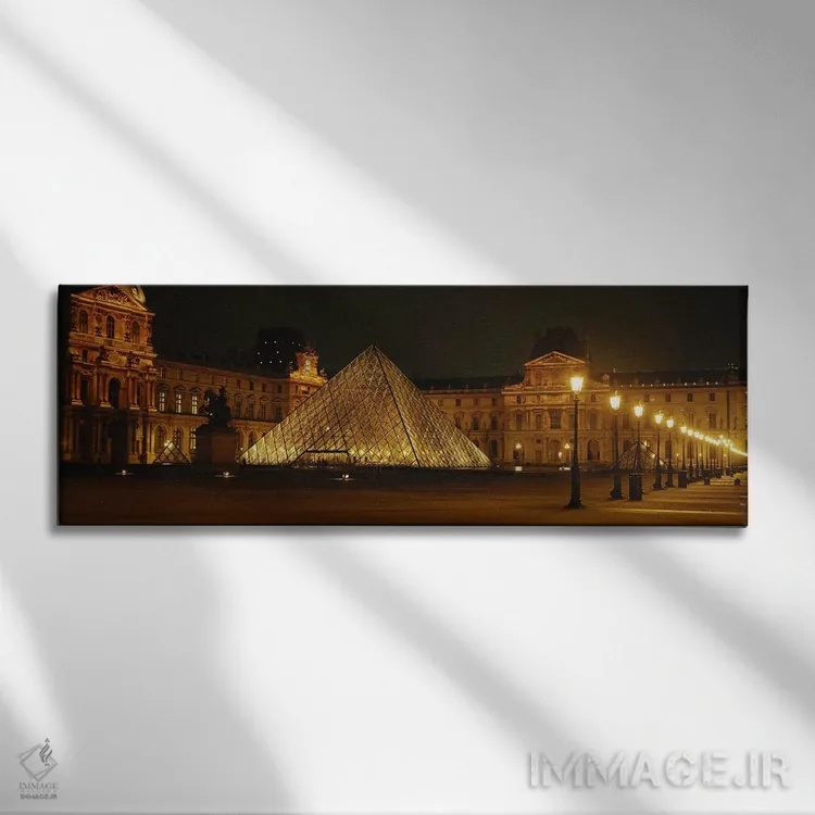 تابلو لوور، پاریس، فرانسه اثر پانورامیک ایمجز (استودیو عکاسی عریض) - نمای روبهرو روی دیوار