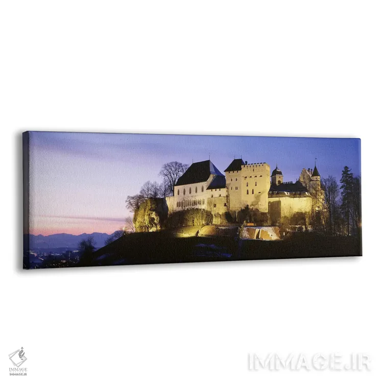 تابلو Lenzburg, Aargau, Switzerland,قلعه لنزبورگ در شب، آارگو، سوئیس اثر پانورامیک ایمجز (استودیو عکاسی عریض) - نمای پرسپکتیو محصول