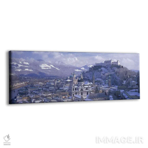 تابلو Salzburg, Austria,چشمانداز زمستانی از بخش آلتشتات (شهر قدیمی)، سالزبورگ، اتریش اثر پانورامیک ایمجز (استودیو عکاسی عریض) - نمای پرسپکتیو محصول