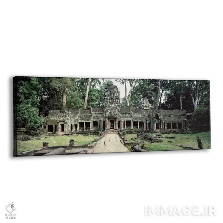 تابلو Preah Khan, Angkor Wat, Cambodia,نمای بیرونی پریه خان، انگکور وات، کامبوج اثر پانورامیک ایمجز (استودیو عکاسی عریض) - نمای پرسپکتیو محصول
