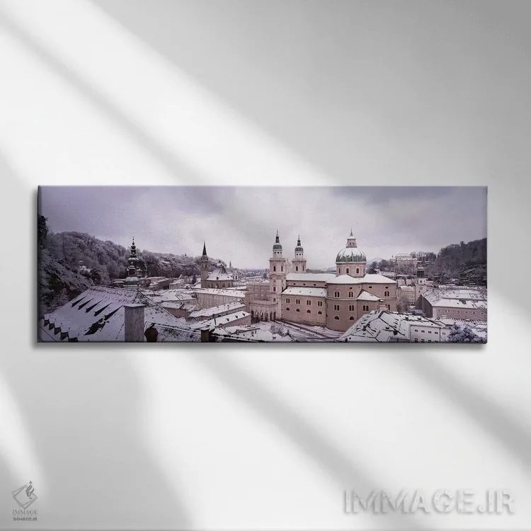 تابلو گنبد سالزبورگ اتریش اثر پانورامیک ایمجز (استودیو عکاسی عریض) - نمای روبهرو روی دیوار