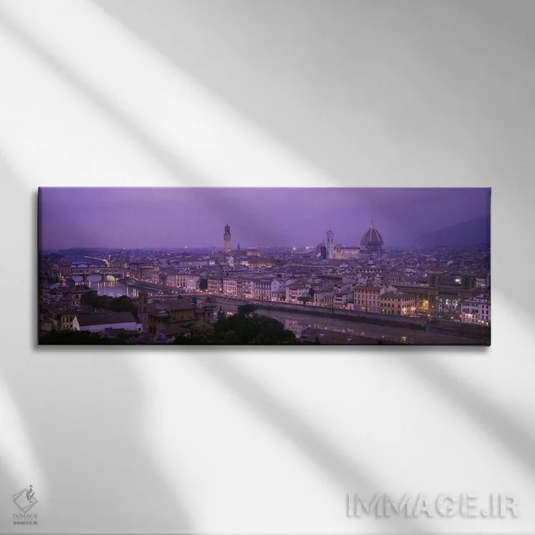 تابلو Florence, Tuscany, Italy,چشمانداز شهری در گرگومیش، فلورانس، توسکانی، ایتالیا اثر پانورامیک ایمجز (استودیو عکاسی عریض) - نمای روبهرو روی دیوار