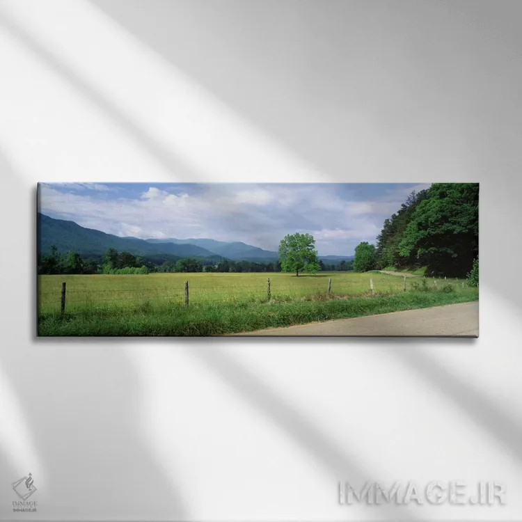 تابلو Cades Cove, Great Smoky Mountains National Park, Tennessee, USA,چشمانداز دره، کیدز کوو، پارک ملی کوههای اسموکی بزرگ، تنسی، آمریکا اثر پانورامیک ایمجز (استودیو عکاسی عریض) - نمای روبهرو روی دیوار