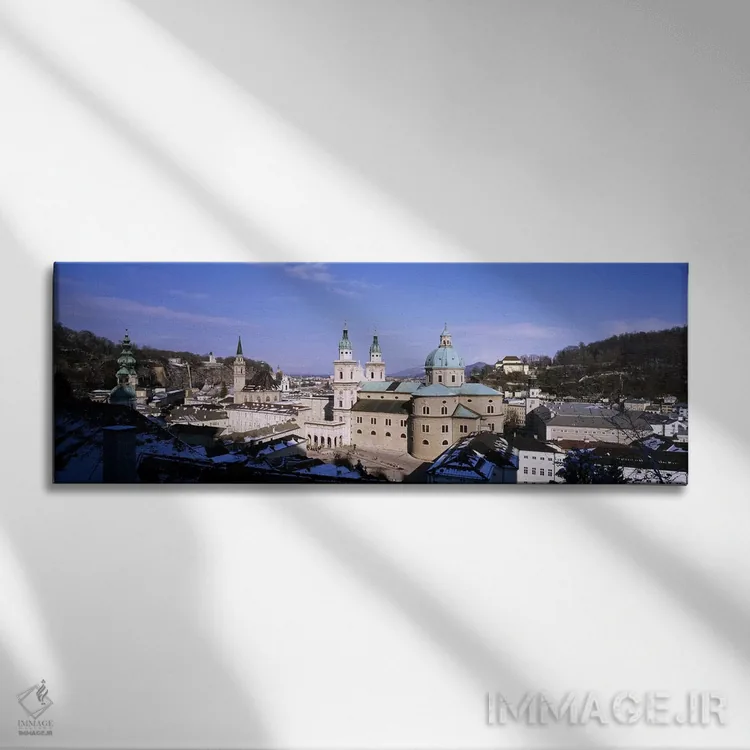 تابلو گنبد سالزبورگ اتریش اثر پانورامیک ایمجز (استودیو عکاسی عریض) - نمای روبهرو روی دیوار