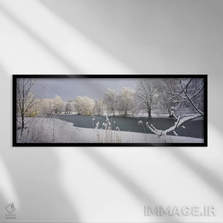 تابلو دریاچه شووبلوایر، کوسنخت، سوئیس اثر پانورامیک ایمجز (استودیو عکاسی عریض) - نمای قابدار مشکی