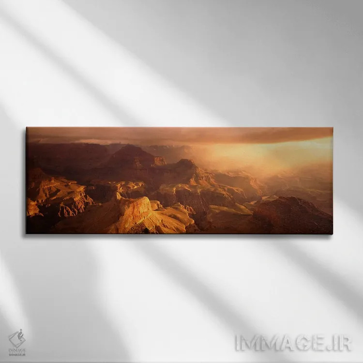 تابلو طلوع آفتاب از هوپی پوینت، گرند کانیون، آریزونا اثر پانورامیک ایمجز (استودیو عکاسی عریض) - نمای روبهرو روی دیوار