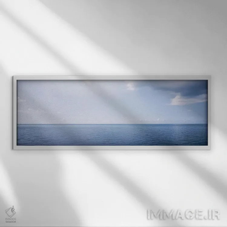 تابلو Atlantic Ocean, Bermuda, USA,چشمانداز دریایی ابری، اقیانوس اطلس، برمودا، آمریکا اثر پانورامیک ایمجز (استودیو عکاسی عریض) - نمای قابدار سفید