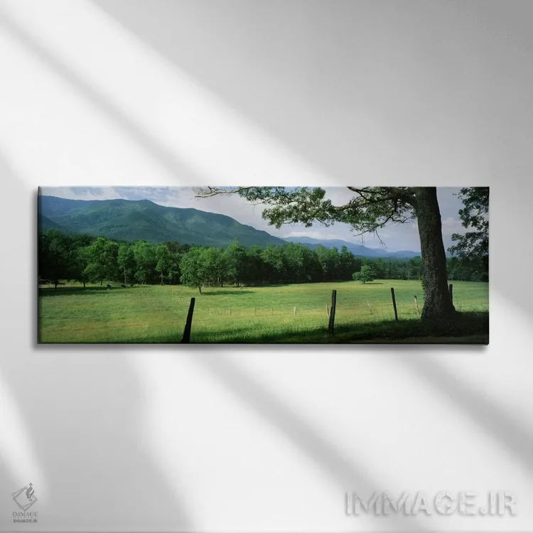 تابلو Cades Cove, Great Smoky Mountains National Park, Tennessee, USA,مرغزار تقسیمبندی شده، کیدز کوو، پارک ملی کوههای اسموکی بزرگ، تنسی، آمریکا اثر پانورامیک ایمجز (استودیو عکاسی عریض) - نمای روبهرو روی دیوار
