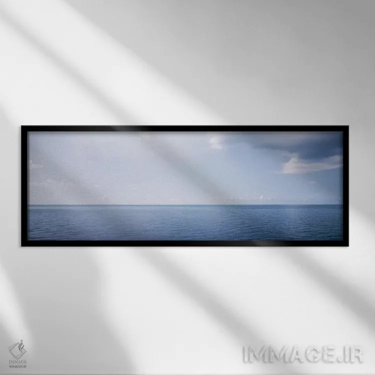 تابلو Atlantic Ocean, Bermuda, USA,چشمانداز دریایی ابری، اقیانوس اطلس، برمودا، آمریکا اثر پانورامیک ایمجز (استودیو عکاسی عریض) - نمای قابدار مشکی