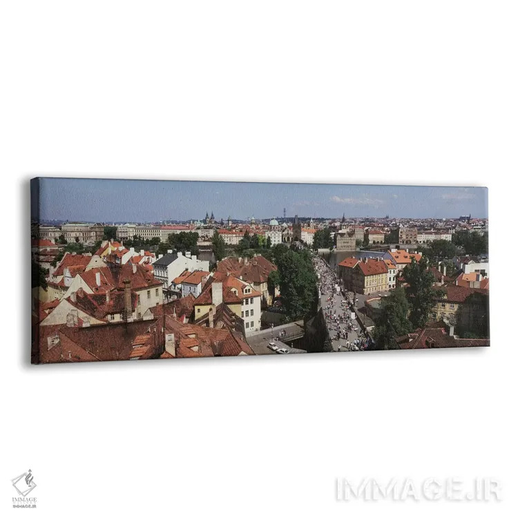تابلو پل چارلز، پراگ، چکسلواکی (تاریخی) اثر پانورامیک ایمجز (استودیو عکاسی عریض) - نمای پرسپکتیو محصول