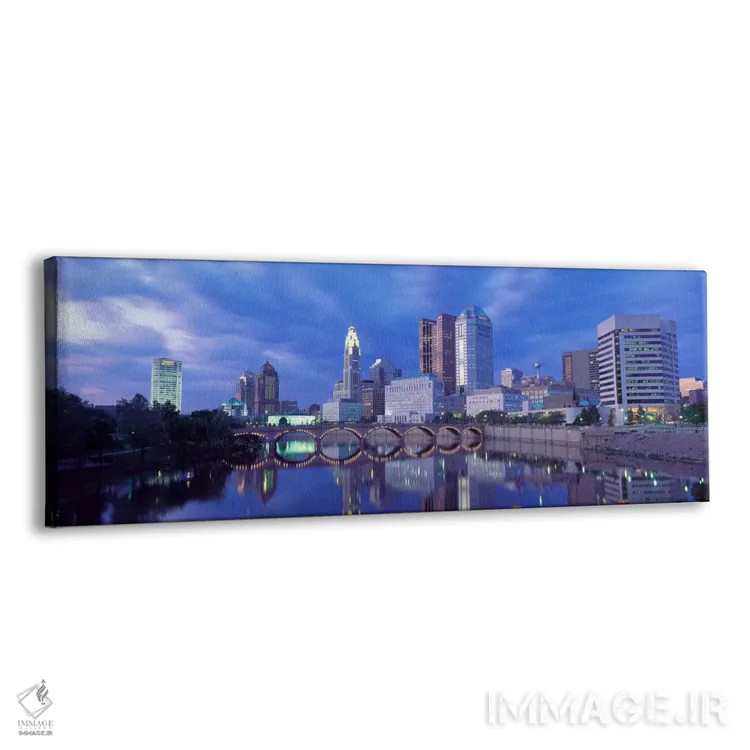 تابلو Ohio, Columbus, Scioto River,آمریکا، اوهایو، کلمبوس، رود سایوتو اثر پانورامیک ایمجز (استودیو عکاسی عریض) - نمای پرسپکتیو محصول
