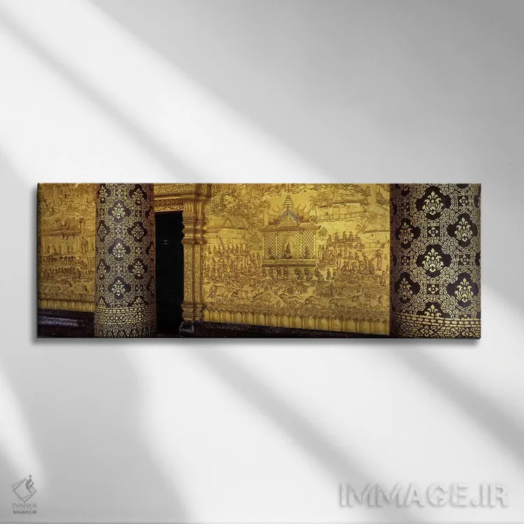 تابلو وات مای، لوآنگ پرابانگ، لائوس اثر پانورامیک ایمجز (استودیو عکاسی عریض) - نمای روبهرو روی دیوار