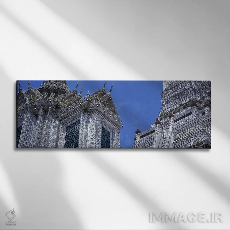 تابلو جزئیات معبد وات آرون، بانکوک، تایلند اثر پانورامیک ایمجز (استودیو عکاسی عریض) - نمای روبهرو روی دیوار