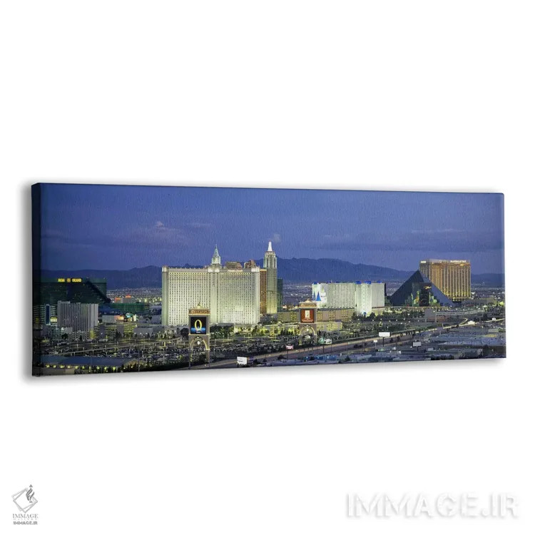 تابلو غروب در استریپ، لاس وگاس اثر پانورامیک ایمجز (استودیو عکاسی عریض) - نمای پرسپکتیو محصول