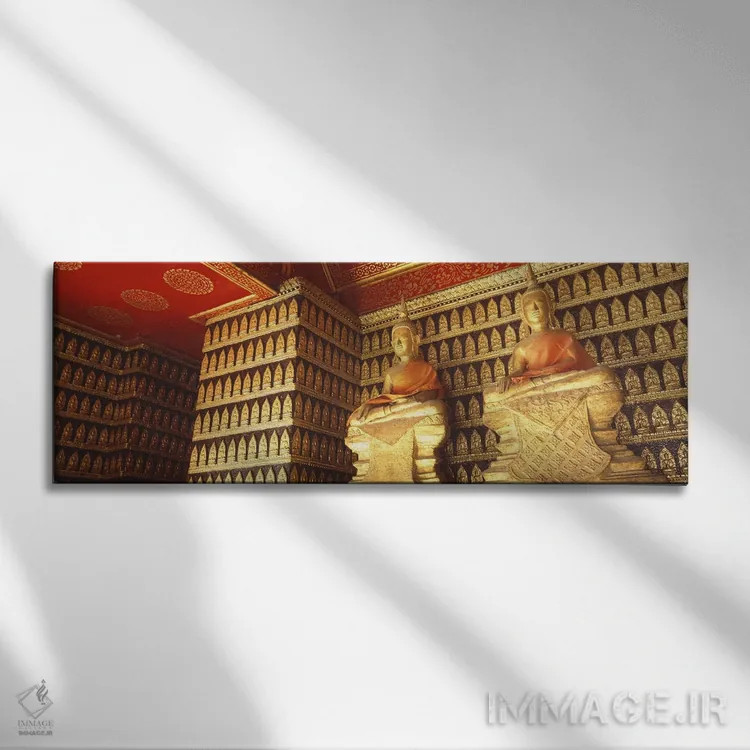 تابلو بوداها، معبد سیین تونگ، لوآنگ پرابانگ، لائوس اثر پانورامیک ایمجز (استودیو عکاسی عریض) - نمای روبهرو روی دیوار