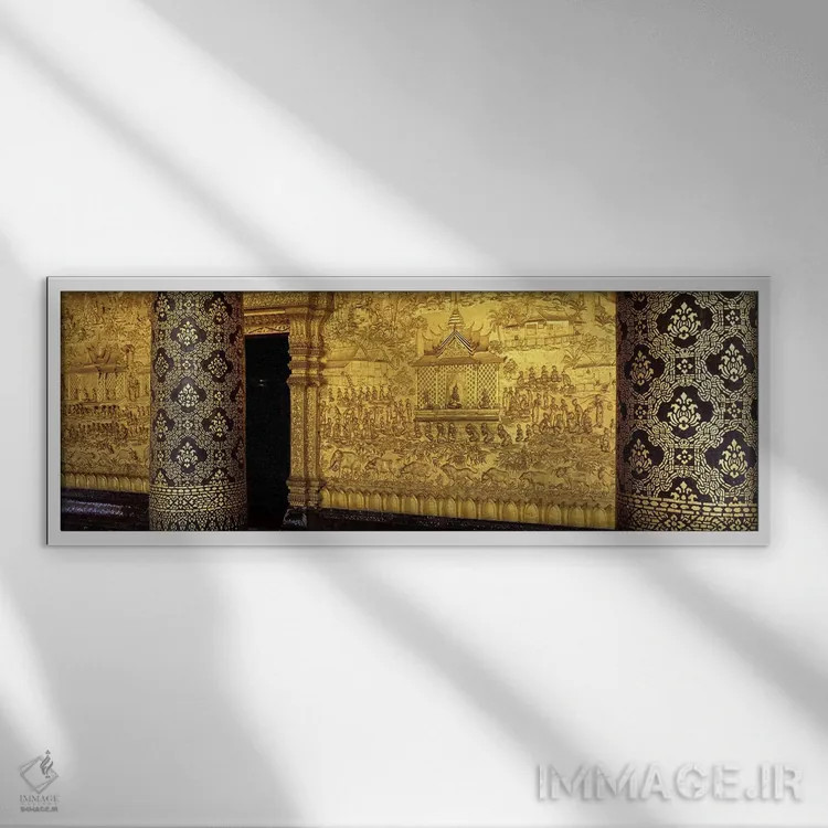 تابلو وات مای، لوآنگ پرابانگ، لائوس اثر پانورامیک ایمجز (استودیو عکاسی عریض) - نمای قابدار سفید