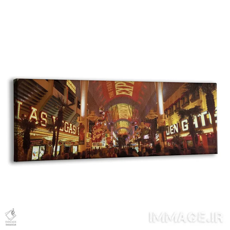 تابلو تجربه خیابان فریمانت، لاس وگاس، نوادا، آمریکا (شماره ۳) اثر پانورامیک ایمجز (استودیو عکاسی عریض) - نمای پرسپکتیو محصول