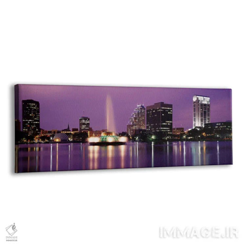 تابلو Orlando, Florida, USA,نمایی از افق شهر در شب، اورلاندو، فلوریدا، آمریکا اثر پانورامیک ایمجز (استودیو عکاسی عریض) - نمای پرسپکتیو محصول