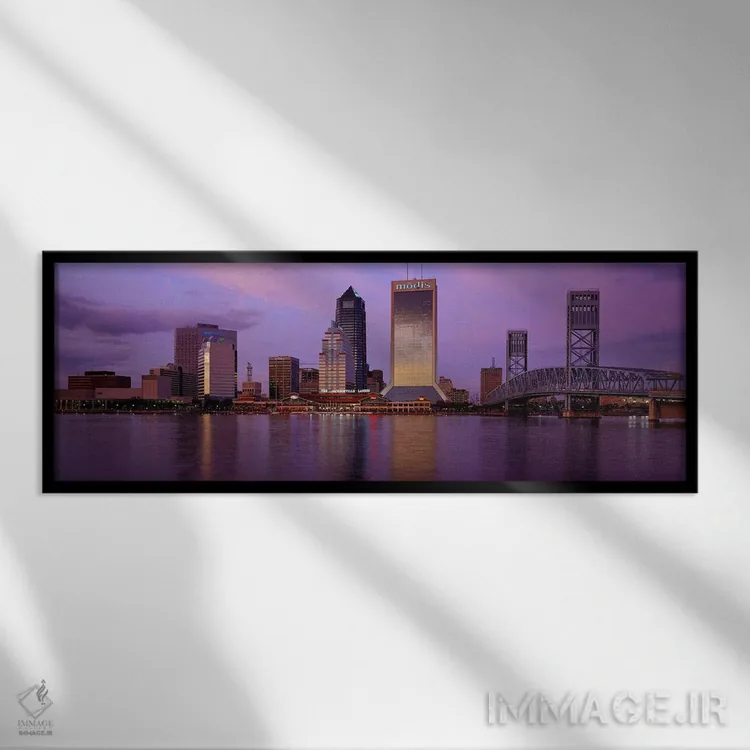 تابلو جکسونویل، فلوریدا اثر پانورامیک ایمجز (استودیو عکاسی عریض) - نمای قابدار مشکی