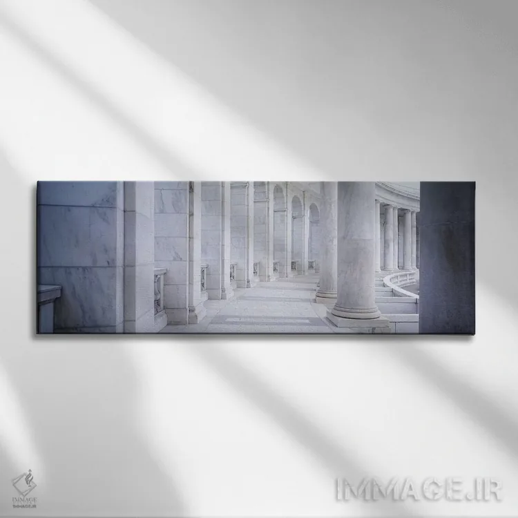 تابلو Arlington, Arlington County, Virginia, USA,ستونهای یک ساختمان دولتی، آرلینگتون، شهرستان آرلینگتون، ویرجینیا، آمریکا اثر پانورامیک ایمجز (استودیو عکاسی عریض) - نمای روبهرو روی دیوار