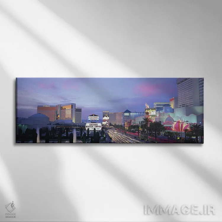 تابلو Nevada, USA,استریپ، لاس وگاس، نوادا، آمریکا اثر پانورامیک ایمجز (استودیو عکاسی عریض) - نمای روبهرو روی دیوار