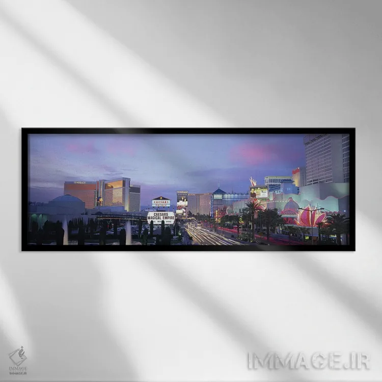تابلو Nevada, USA,استریپ، لاس وگاس، نوادا، آمریکا اثر پانورامیک ایمجز (استودیو عکاسی عریض) - نمای قابدار مشکی