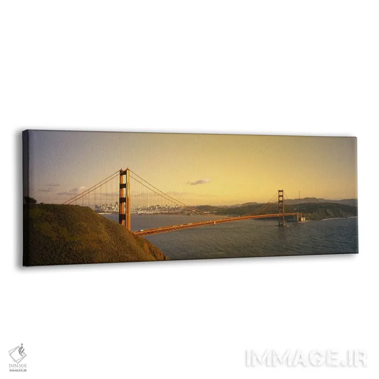 تابلو San Francisco, California, USA,نمای بالا از پل معلق بر فراز دریا، پل گلدن گیت، سانفرانسیسکو، کالیفرنیا، آمریکا اثر پانورامیک ایمجز (استودیو عکاسی عریض) - نمای پرسپکتیو محصول