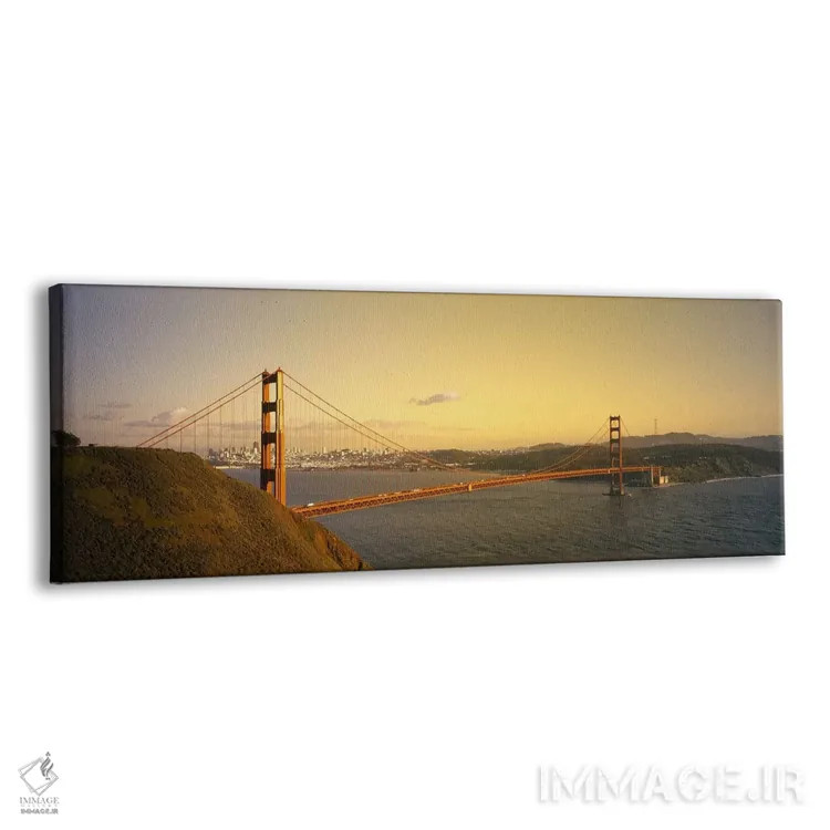 تابلو San Francisco, California, USA,نمای بالا از پل معلق بر فراز دریا، پل گلدن گیت، سانفرانسیسکو، کالیفرنیا، آمریکا اثر پانورامیک ایمجز (استودیو عکاسی عریض) - نمای پرسپکتیو محصول