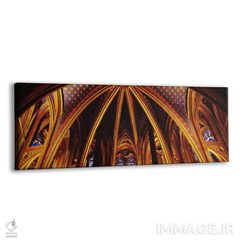 تابلو Sainte Chapelle, Palais de la Cite, Ile de la Cite, Paris, France,سقف نمازخانه پایین، سنت شاپل، کاخ سیت، جزیره سیت، پاریس، فرانسه اثر پانورامیک ایمجز (استودیو عکاسی عریض) - نمای پرسپکتیو محصول