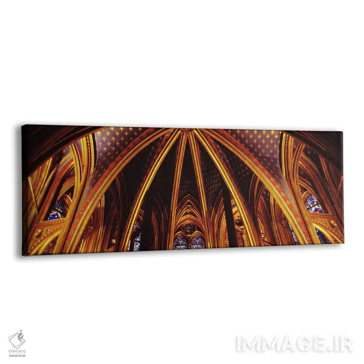 تابلو Sainte Chapelle, Palais de la Cite, Ile de la Cite, Paris, France,سقف نمازخانه پایین، سنت شاپل، کاخ سیت، جزیره سیت، پاریس، فرانسه اثر پانورامیک ایمجز (استودیو عکاسی عریض) - نمای پرسپکتیو محصول