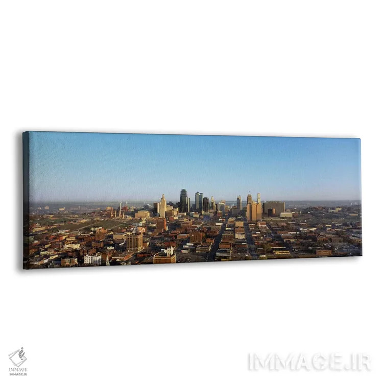 تابلو Kansas City, Missouri, USA,نمای هوایی از شهر، کانزاس سیتی، میسوری، آمریکا اثر پانورامیک ایمجز (استودیو عکاسی عریض) - نمای پرسپکتیو محصول