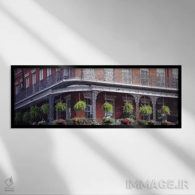 تابلو French Quarter, New Orleans, Louisiana, USA,میدان جکسون، منطقه فرانسوی، نیواورلئان، لوئیزیانا، آمریکا اثر پانورامیک ایمجز (استودیو عکاسی عریض) - نمای قابدار مشکی