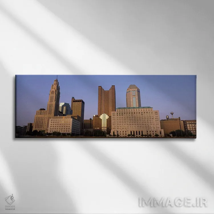 تابلو Columbus, Franklin County, Ohio, USA,ساختمانها در یک شهر، کلمبوس، شهرستان فرانکلین، اوهایو، آمریکا اثر پانورامیک ایمجز (استودیو عکاسی عریض) - نمای روبهرو روی دیوار