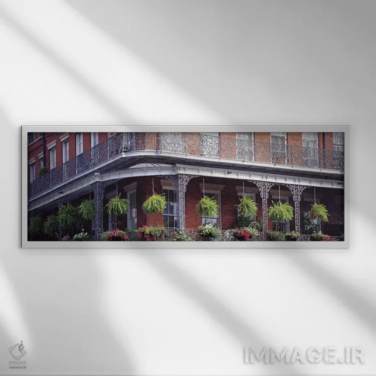 تابلو French Quarter, New Orleans, Louisiana, USA,میدان جکسون، منطقه فرانسوی، نیواورلئان، لوئیزیانا، آمریکا اثر پانورامیک ایمجز (استودیو عکاسی عریض) - نمای قابدار سفید