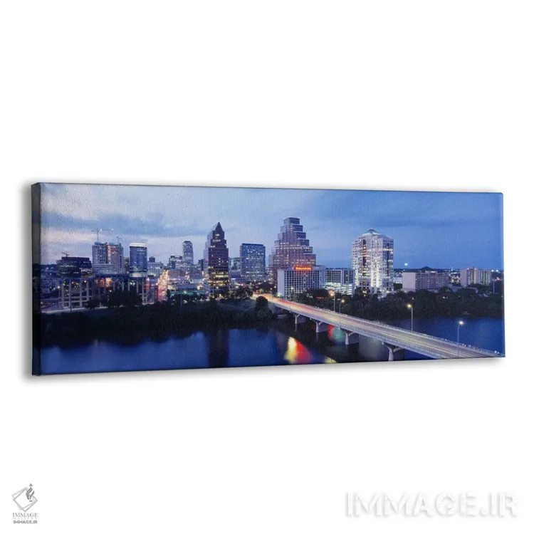 تابلو Austin, Texas, USA,شب، آستین، تگزاس، آمریکا اثر پانورامیک ایمجز (استودیو عکاسی عریض) - نمای پرسپکتیو محصول