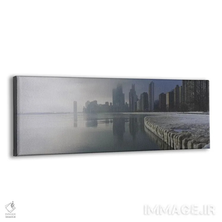 تابلو Lake Michigan, Navy Pier, Michigan, Chicago, Cook County, Illinois, USA,ساختمانها در ساحل، دریاچه میشیگان، اسکله نیروی دریایی، میشیگان، شیکاگو، شهرستان کوک، ایلینوی، آمریکا اثر پانورامیک ایمجز (استودیو عکاسی عریض) - نمای پرسپکتیو محصول