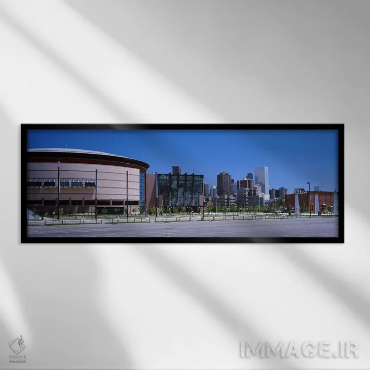 تابلو Colorado, Denver, skyline,آمریکا، کلرادو، دنور، افق شهر اثر پانورامیک ایمجز (استودیو عکاسی عریض) - نمای قابدار مشکی