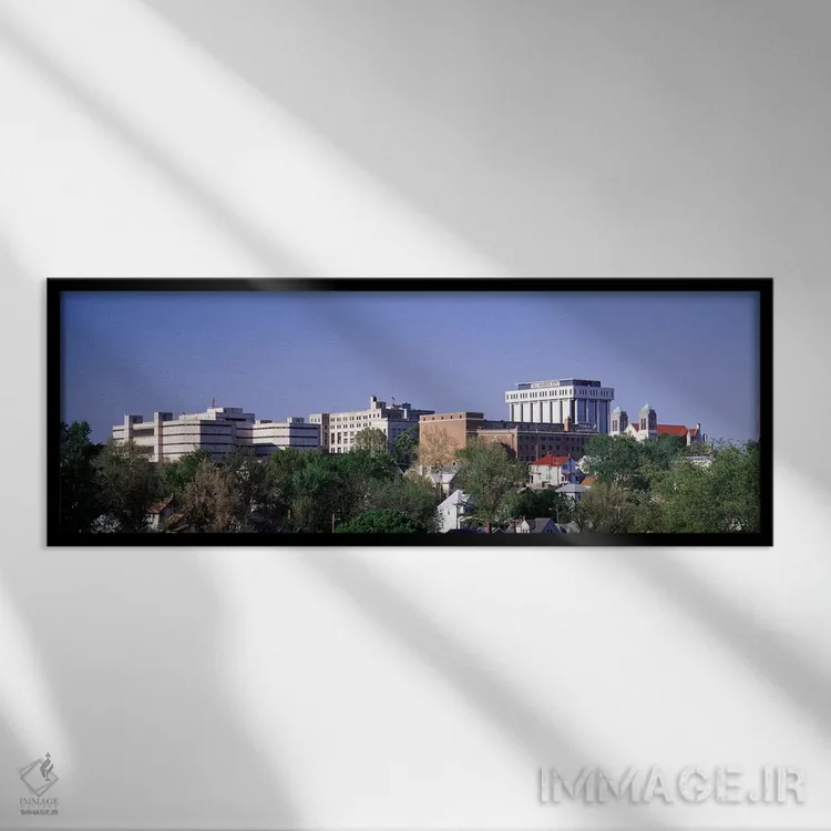 تابلو کانزاس سیتی، کانزاس اثر پانورامیک ایمجز (استودیو عکاسی عریض) - نمای قابدار مشکی