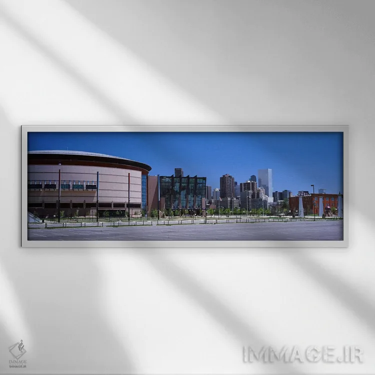تابلو Colorado, Denver, skyline,آمریکا، کلرادو، دنور، افق شهر اثر پانورامیک ایمجز (استودیو عکاسی عریض) - نمای قابدار سفید