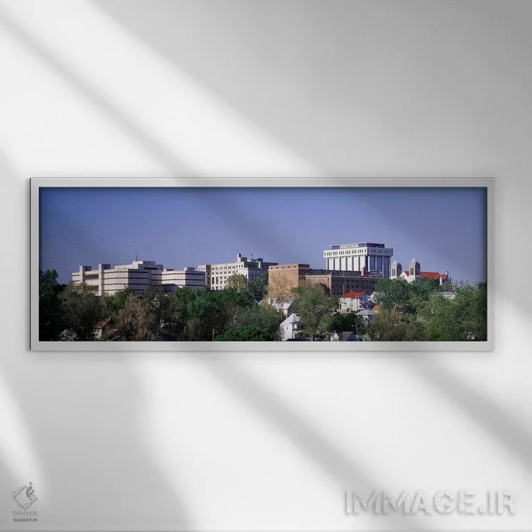 تابلو کانزاس سیتی، کانزاس اثر پانورامیک ایمجز (استودیو عکاسی عریض) - نمای قابدار سفید