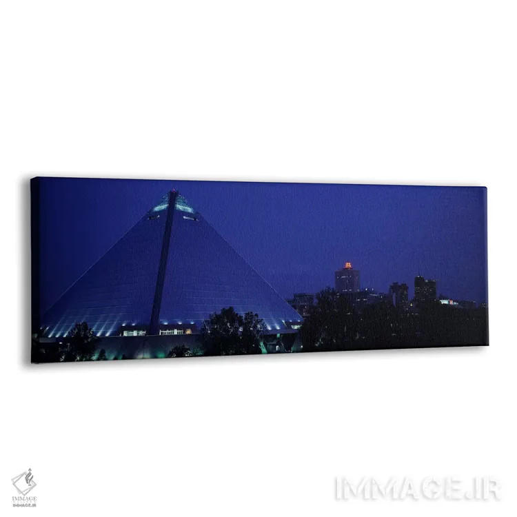 تابلو شب، ساختمان پیرامید و افق شهر ممفیس، تنسی، آمریکا اثر پانورامیک ایمجز (استودیو عکاسی عریض) - نمای پرسپکتیو محصول