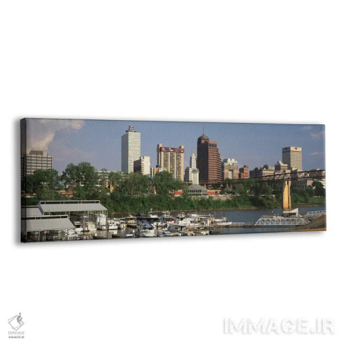 تابلو Memphis, Tennessee, USA,قایقهای پهلوگرفته در بندر، جزیره ماد، ممفیس، تنسی، آمریکا اثر پانورامیک ایمجز (استودیو عکاسی عریض) - نمای پرسپکتیو محصول