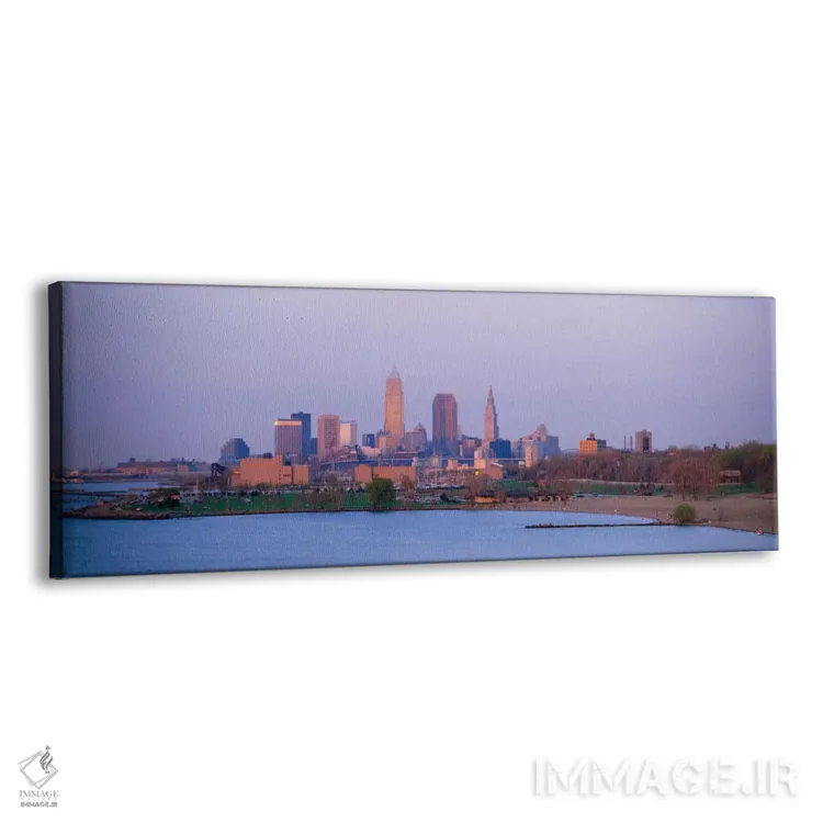 تابلو Cleveland, Ohio, USA #2,ساختمانها در ساحل، کلیولند، اوهایو، آمریکا (شماره ۲) اثر پانورامیک ایمجز (استودیو عکاسی عریض) - نمای پرسپکتیو محصول